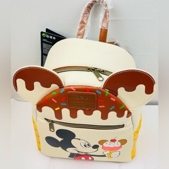 Loungefly Disney Mickey Mouse Ice Cream Mini Backpack (#999125) - Picture 3 of 16